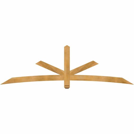 Ekena Millwork Alberta Rough Sawn Timber Gable Bracket, Western Red Cedar, 96"W x 28"H x 2"D x 4"F, 7/12 Pitch GBW096X28X0204ALB00RWR